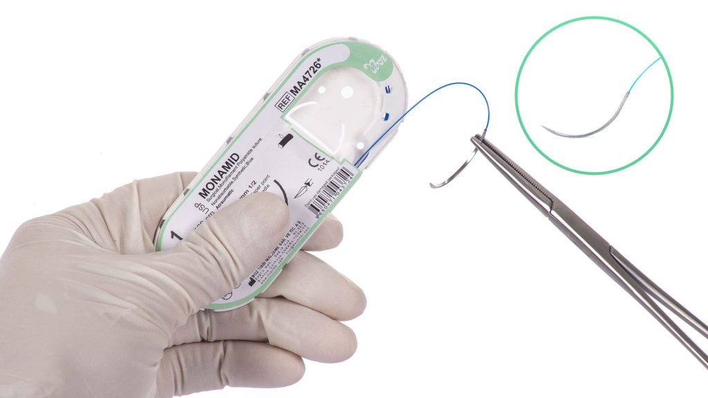 Dental Suture Non Absorbable Polyamide (PA) Monamid